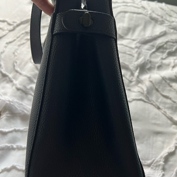 Tumi Black Pebbled Leather Double-Handle Tote - Picture 5 of 7